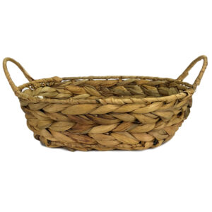 Water Hyacinth Oval Tray - 28cmL x 21cmW x 8cmH -1