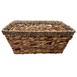 Rectangle V Shape WH/SG Basket - Top 40cm x 30cm x 16cmH -1