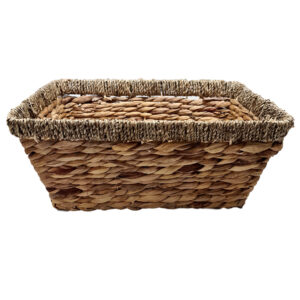Rectangle V Shape WH/SG Basket - Top 40cm x 30cm x 16cmH -1