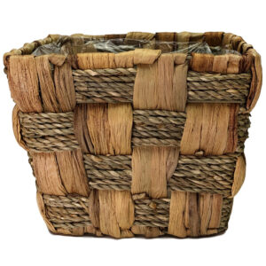 V-Box Seagrass Basket / Cross Weave - Top: 18cm x 18cm x 14cmH / Natural -1