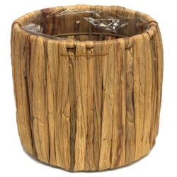 Small Round W/H Basket w/Plastic Liner - 13cmD x 12cmH -1