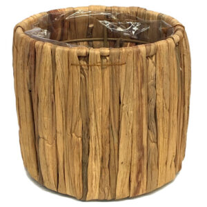 Small Round W/H Basket w/Plastic Liner - 13cmD x 12cmH -1