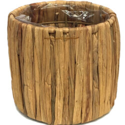 arge Round W/H Basket w/Plastic Liner - 16cmD x 15cmH -1