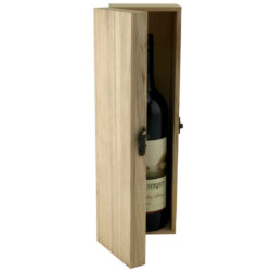 Wooden Wine Box / Single - 36cmL x 10cmW x 10cmH / Natural -1