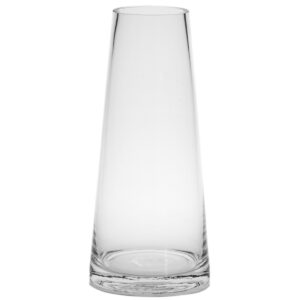 Glass Tapered Cylinder Vase - Top 8cmD, Base 13.5cmD x 30cm H / Clear -1