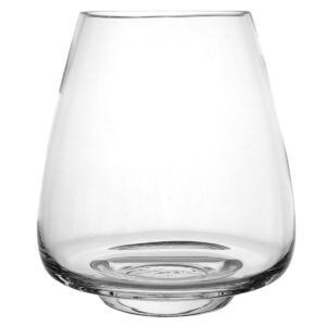 Glass Tapered Vase w/Base / 17.5cm H -1