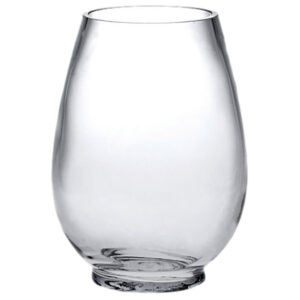 Glass Oval Footed Vase / 18.5cmH -1