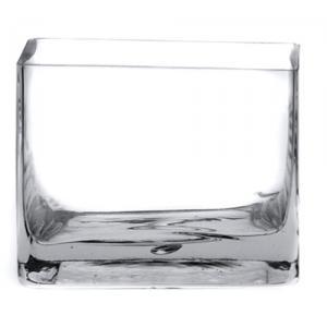 Glass Cube Vase - 12cm x 12cm x 12cmH / Clear -1