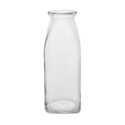 005-788 Glass Square Milk Bottle