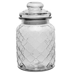005-789 Moroccan Glass Jar with Lid