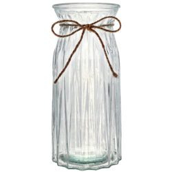 005-794 Noble Glass Vase with Jute String Trim / 25cmH - Large