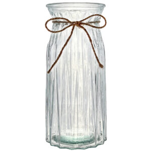 005-794 Noble Glass Vase with Jute String Trim / 25cmH - Large