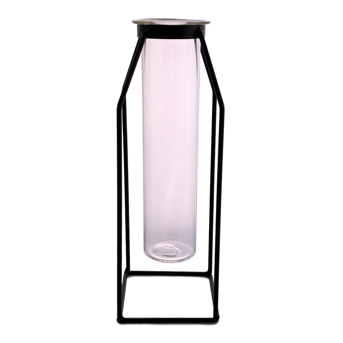 005-831 Medium Test Tube Vase w/Metal Stand / 24cmH