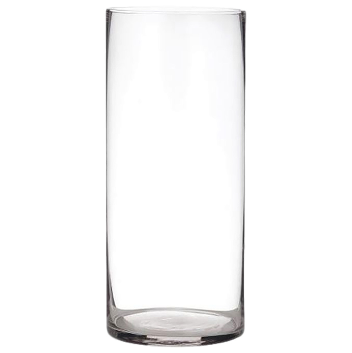 Classic Cylinder Glass Vase / 12cmD x 30cm -1