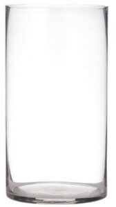 Large Cylinder Glass Vase / 15cmD x 30cmH -1