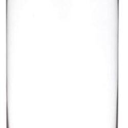 Large Cylinder Glass Vase / 15cmD x 30cmH -1