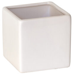 007-002WHT cube ceramic vase