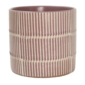 Sm Linea Ceramic Vase - 11.5cmD x 10cmH / Dark Lavender -1