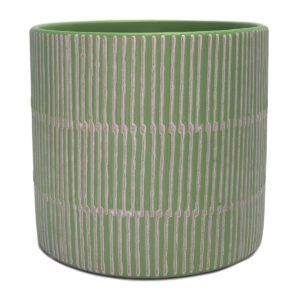 Sm Linea Ceramic Vase - 11.5cmD x 10cmH / Soft Green -1