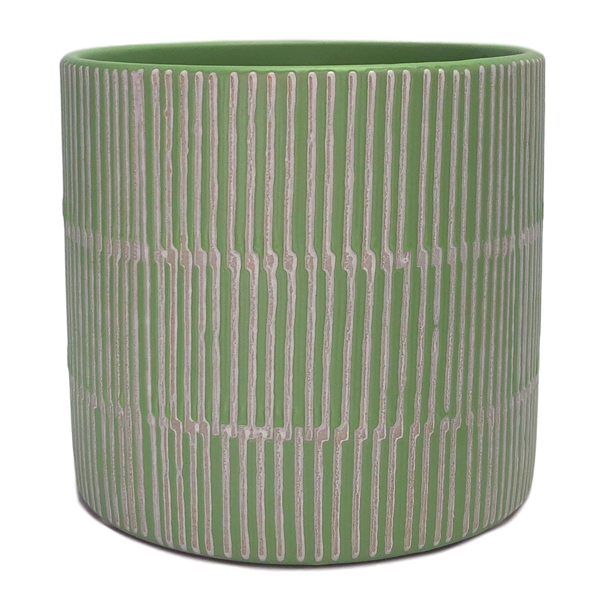 Sm Linea Ceramic Vase - 11.5cmD x 10cmH / Soft Green -1