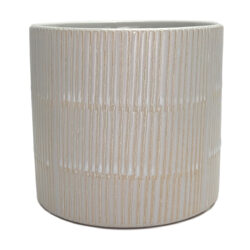 Sm Linea Ceramic Vase - 11.5cmD x 10cmH / Gloss White -1