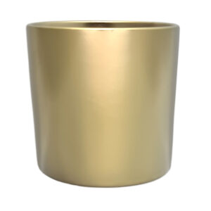 Verona Cylinder Ceramic Vase - 13.5cmD x 13.5cmH / Matte Metallic Gold -1