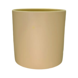 Verona Cylinder Ceramic Vase - 13.5cmDiam x 13.5cmH / Satin Matte Nude -1