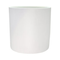 Verona Cylinder Ceramic Vase - 13.5cmD x 13.5cmH / Satin Matte White -1