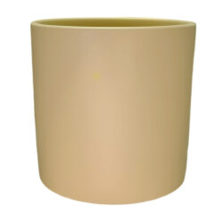 Lg Verona Cylinder Ceramic Vase - 15.5cmD x 15.5cmH / Satin Matte Nude -1