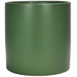 Verona Cylinder Ceramic Vase - 21cmDiam x 21cmH / Satin Matte Fern -1