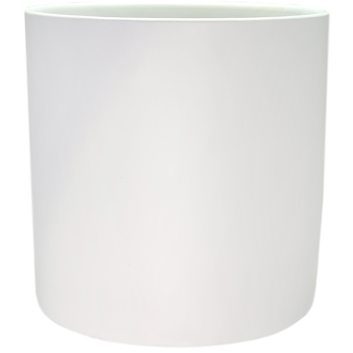 XL Verona Cylinder Ceramic Vase 21cmD x 21cmH / Satin Matte White -1