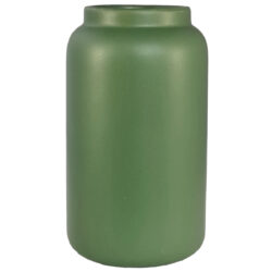 007-137FER Green rimmed cylinder ceramic vase