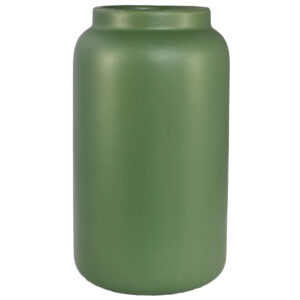 007-137FER Green rimmed cylinder ceramic vase
