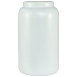 007-137WHT White rimmed cylinder ceramic vase