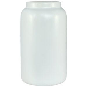 007-137WHT White rimmed cylinder ceramic vase