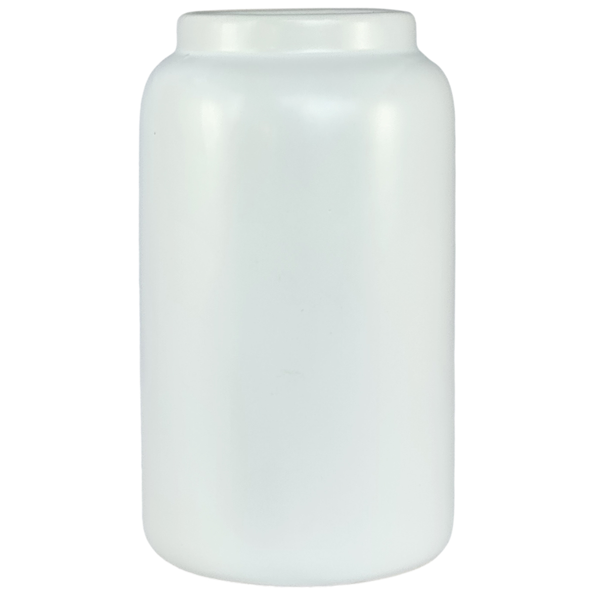 007-137WHT White rimmed cylinder ceramic vase