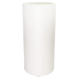 007-154WHT Verona Large Ceramic Cylinder Vase in Matte White
