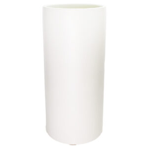 007-154WHT Verona Large Ceramic Cylinder Vase in Matte White