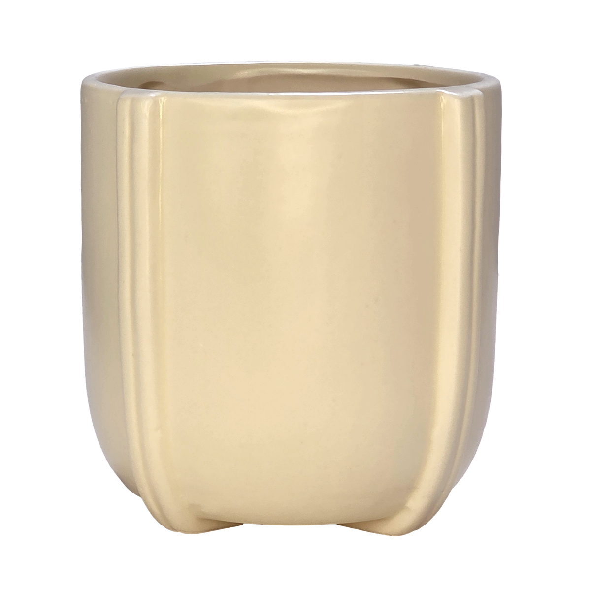 Positano Ceramic Pot 10.8cm cream by Floral Craft