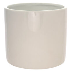 Cylinder Ceramic Vase - 14.5cmD x 13cmH / White -1