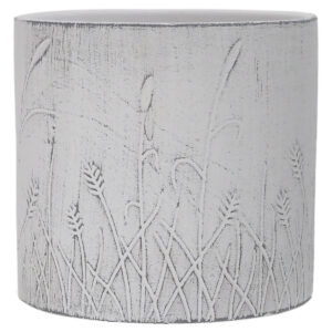 Field Ceramic Pot with Hole & Plug - 16cmD x 15cmH / White -1