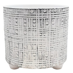 Apollo Ceramic Pot - 17cmD x 15.3cmH / White -1