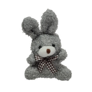 Plush Mini Bunny x 6pcs - 12cm / Grey