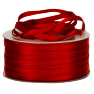 Double Face Satin Ribbon - 3mm x 50mts / Rouge (Red)