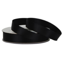 Double Face Satin Ribbon - 15mm x 25mts / Black