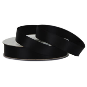 Double Face Satin Ribbon - 15mm x 25mts / Black