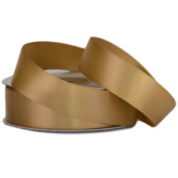 Double Face Satin Ribbon - 25mm x 25mts / Antique Gold