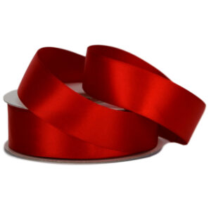 Double Face Satin Ribbon - 25mm x 25mts / Rouge (Red) -1