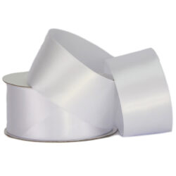 Double Face Satin Ribbon - 38mm x 25mts / White -1