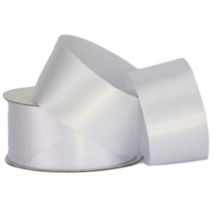 Double Face Satin Ribbon - 38mm x 25mts / White -1